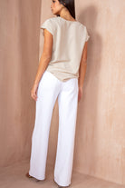 Jazmin White Wide Leg Jeans