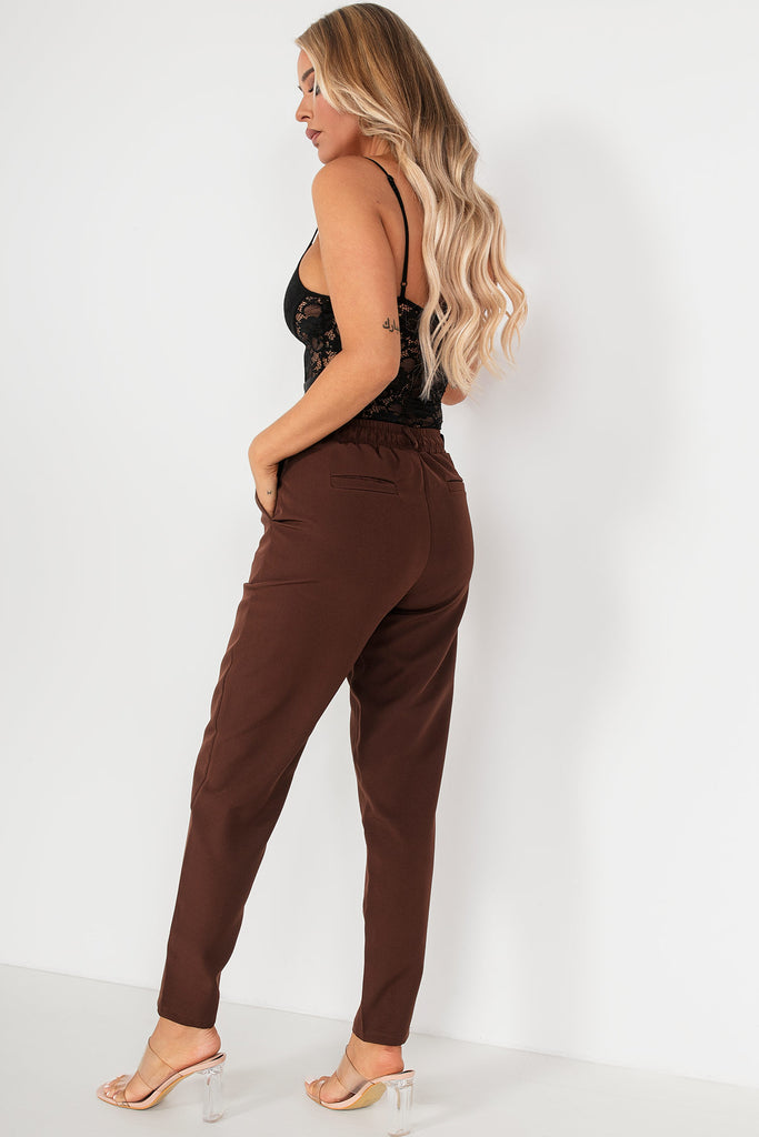 Jenna Chocolate Tailored Trousers