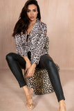 Jenny Leopard Print Belted Blazer