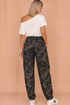 Jessa Khaki Camouflage Barrel Jeans