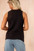 Jessica Black Knit Waistcoat