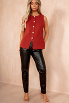 Jessica Rust Knit Waistcoat