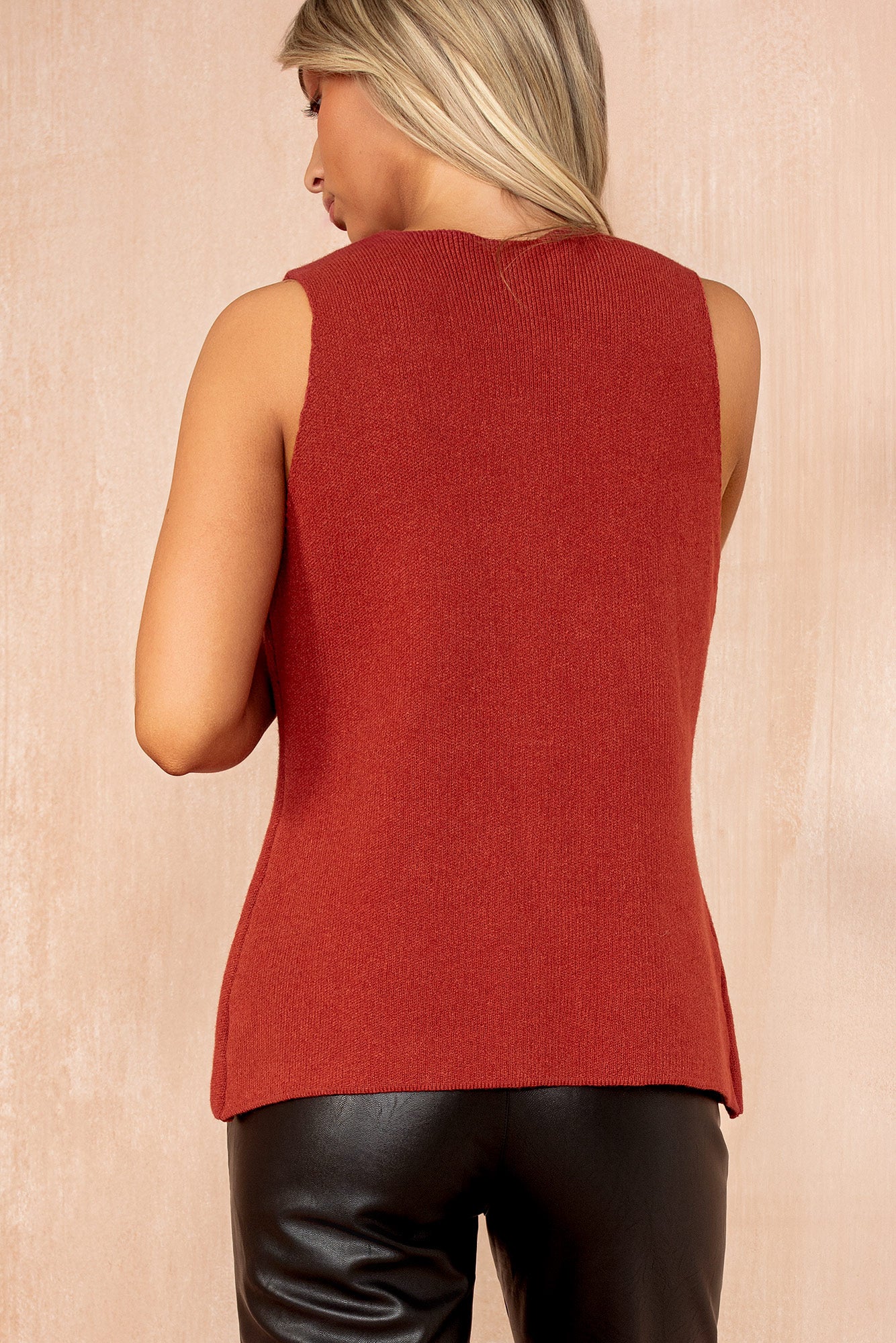 Jessica Rust Knit Waistcoat