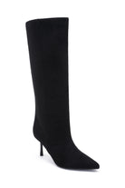 Jill Black Suedette Knee High Boots