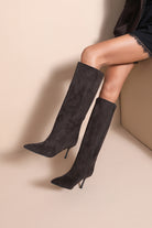 Jill Chocolate Suedette Knee High Boots