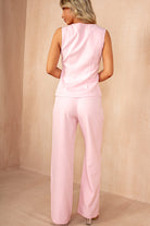 Jo Baby Pink Tailored Straight Leg Trousers