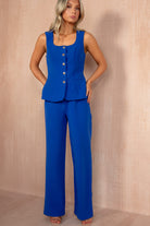 Jo Royal Blue Tailored Straight Leg Trousers

