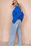 Joan Blue Chunky Knit Jumper