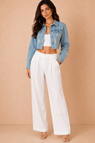 Joan Light Blue Denim Cropped Jacket