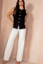 Joanna Black Knit Waistcoat
