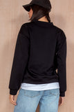 Jordan Black White Hem Sweatshirt