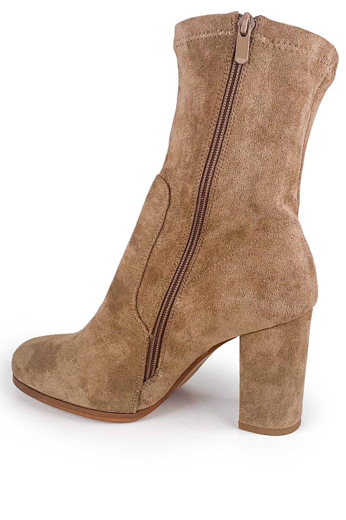 Josie Taupe Suedette Boots