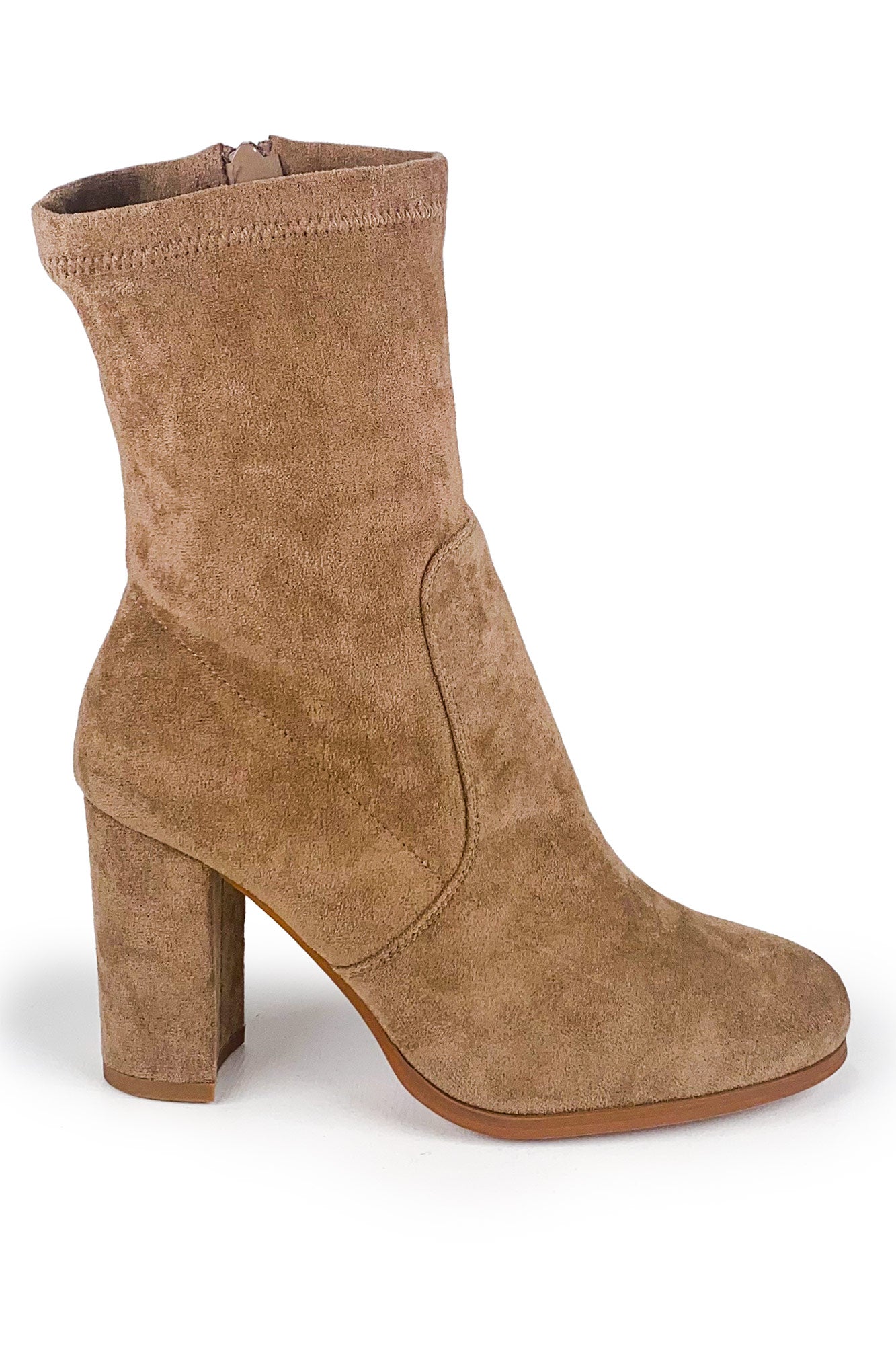 Josie Taupe Suedette Boots