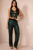 Jovie Green Sequin Trousers