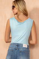 Joy Blue Slinky Wrap Bodysuit