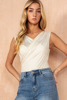 Joy Buttercream Slinky Wrap Bodysuit