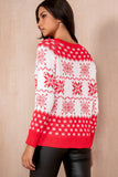 Joy Red and Cream Snowflake Knit Jumper