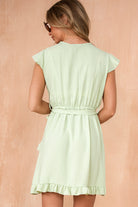Julianna Green Frill Wrap Dress