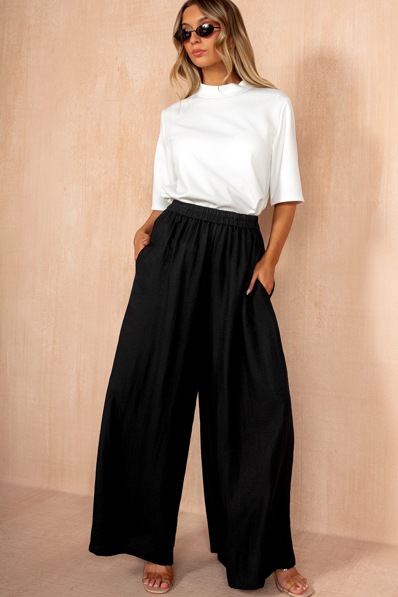 Julieta Black Palazzo Trousers