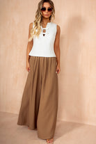 Julieta Camel Palazzo Trousers