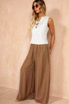 Julieta Camel Palazzo Trousers