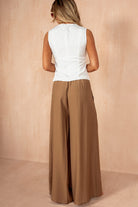 Julieta Camel Palazzo Trousers