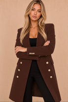 Julissa Dark Chocolate Double Breasted Coat