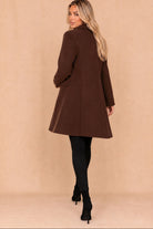 Julissa Dark Chocolate Double Breasted Coat