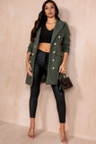 Julissa Khaki Double Breasted Coat