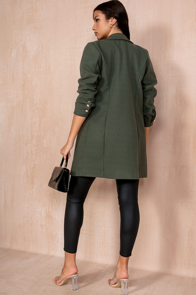 Julissa Khaki Double Breasted Coat