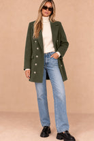 Julissa Khaki Double Breasted Coat