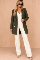 Julissa Khaki Double Breasted Coat