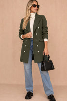 Julissa Khaki Double Breasted Coat