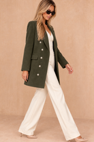 Julissa Khaki Double Breasted Coat
