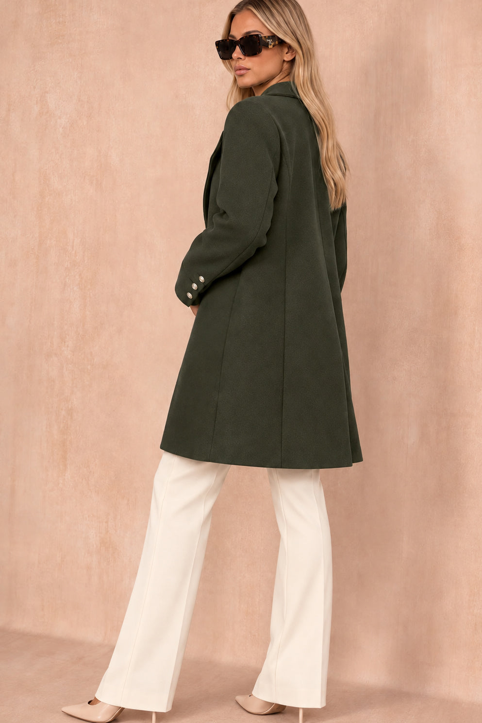 Julissa Khaki Double Breasted Coat