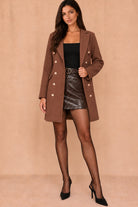 Julissa Light Chocolate Double Breasted Coat