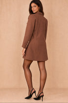 Julissa Light Chocolate Double Breasted Coat