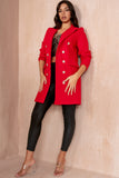 Julissa Red Double Breasted Coat