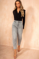 Kahlani Light Grey Balloon Fit Jeans