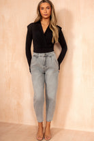Kahlani Light Grey Balloon Fit Jeans