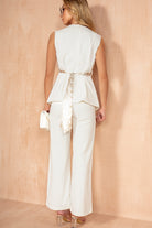 Kai White Straight Leg Trousers
