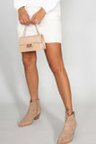 Kali Nude Patent Chain Strap Bag