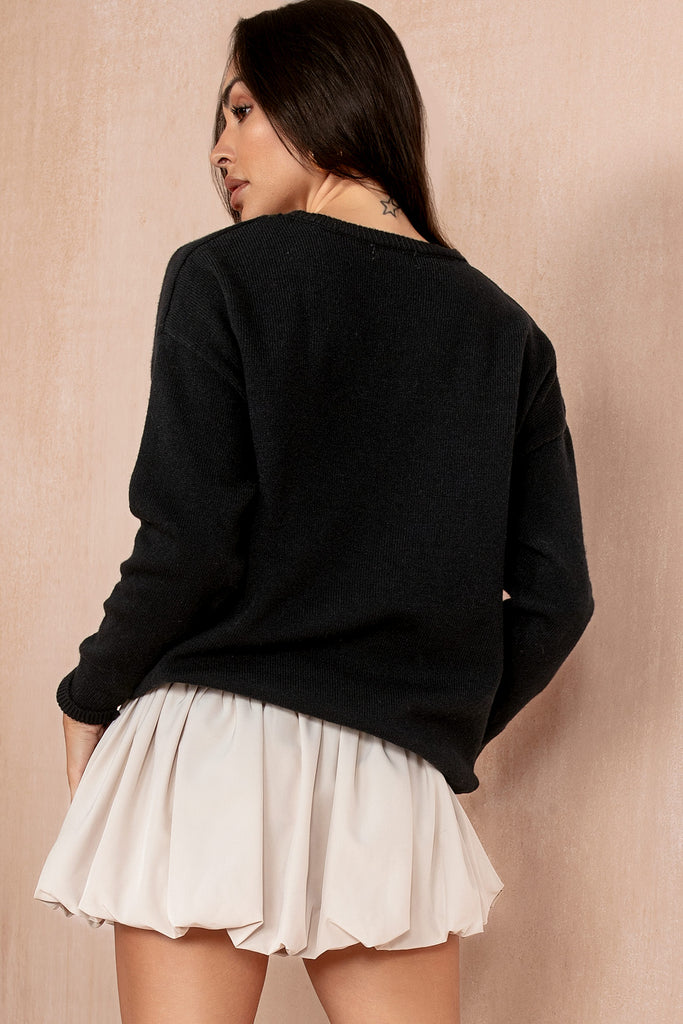 Kalila Black 'California LA' Knit Jumper