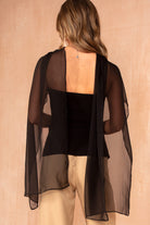 Kameron Black Strapless Scarf Detail Top