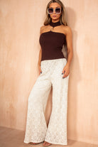 Katalina Chocolate Ribbed Knit Cut Out Top
