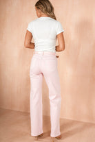 Katerina Pink Belted Straight Leg Jeans