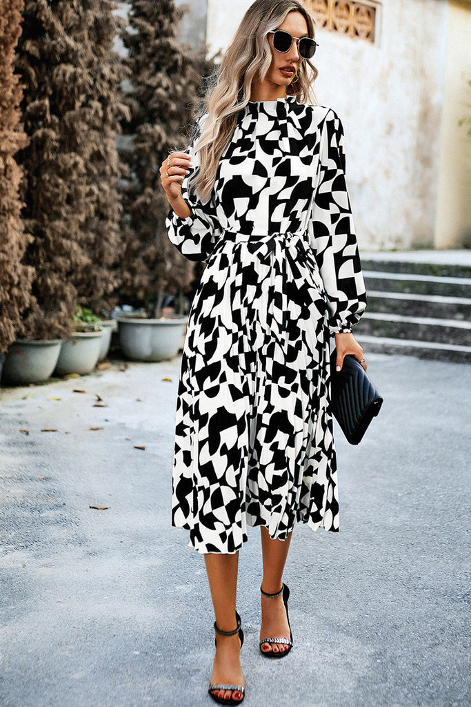 Monochrome on sale midi dress