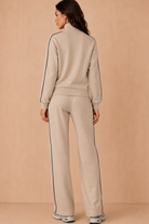 Katie Taupe Half Zip Tracksuit
