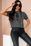 Kaylee Charcoal Knit Sequin Jumper