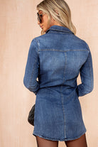 Keelin Blue Denim Shirt Dress